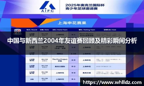 中国与新西兰2004年友谊赛回顾及精彩瞬间分析